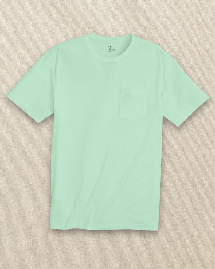 The front view of the Southern Tide Classic Short Sleeve Pocket T-Shirt in Offshore Green by Southern Tide - Offshore Green