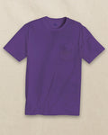 The front view of the Southern Tide Classic Short Sleeve Pocket T-Shirt in Regal Purple by Southern Tide - Regal Purple