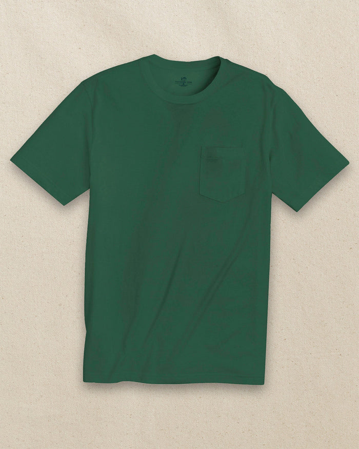The front view of the Southern Tide Classic Short Sleeve Pocket T-Shirt in Spruce by Southern Tide - Spruce