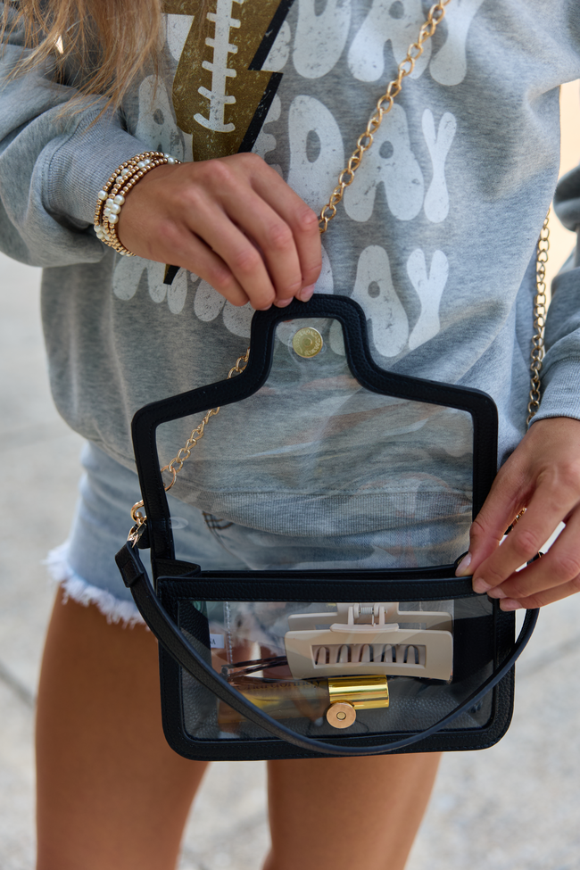 Clear Winner Black Shoulder Bag