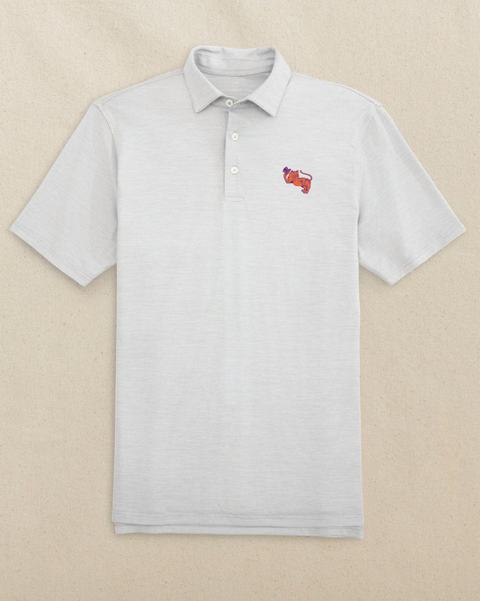 Clemson Gentleman Tiger Driver Spacedye Polo C_Polo Shirts Southern Tide