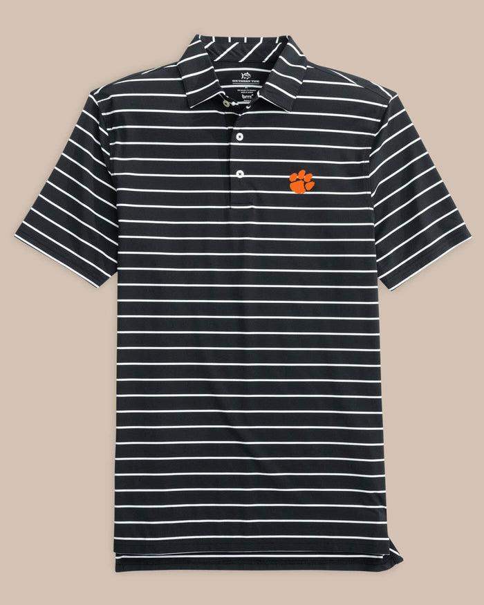 Clemson Tigers brrr°®-eeze Desmond Stripe Polo C_Polo Shirts Southern Tide