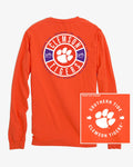 The back view of the Southern Tide Clemson Tigers Ring Badge T-Shirt by Southern Tide - Endzone Orange