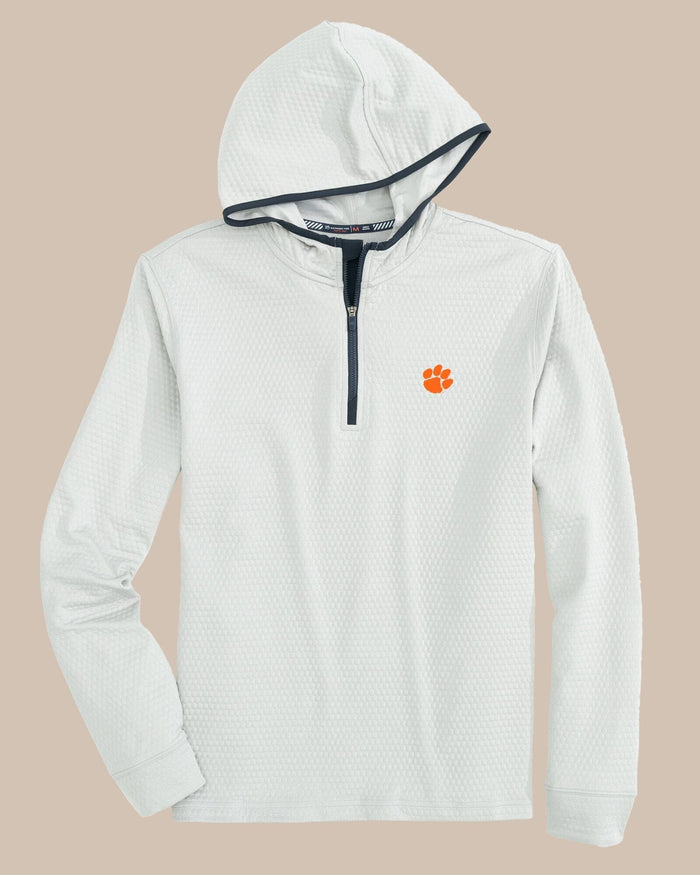 Clemson Tigers Scuttle Quarter Zip Hoodie C_Outerwear Southern Tide