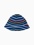 Cloche con tesa bambino cotone blu royal righe multicolor - Gallo 1927 - Official Online Shop