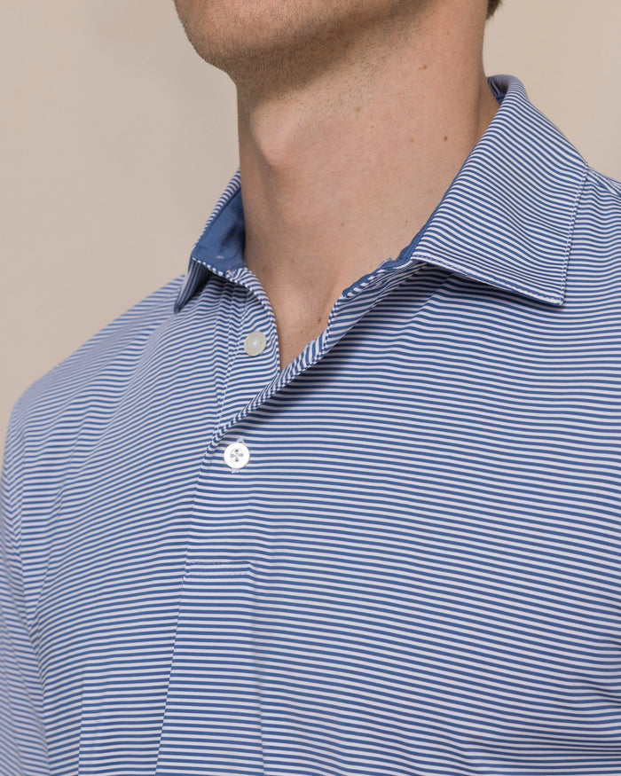 Coastal Breeze® Meadowbrook Stripe Performance Polo