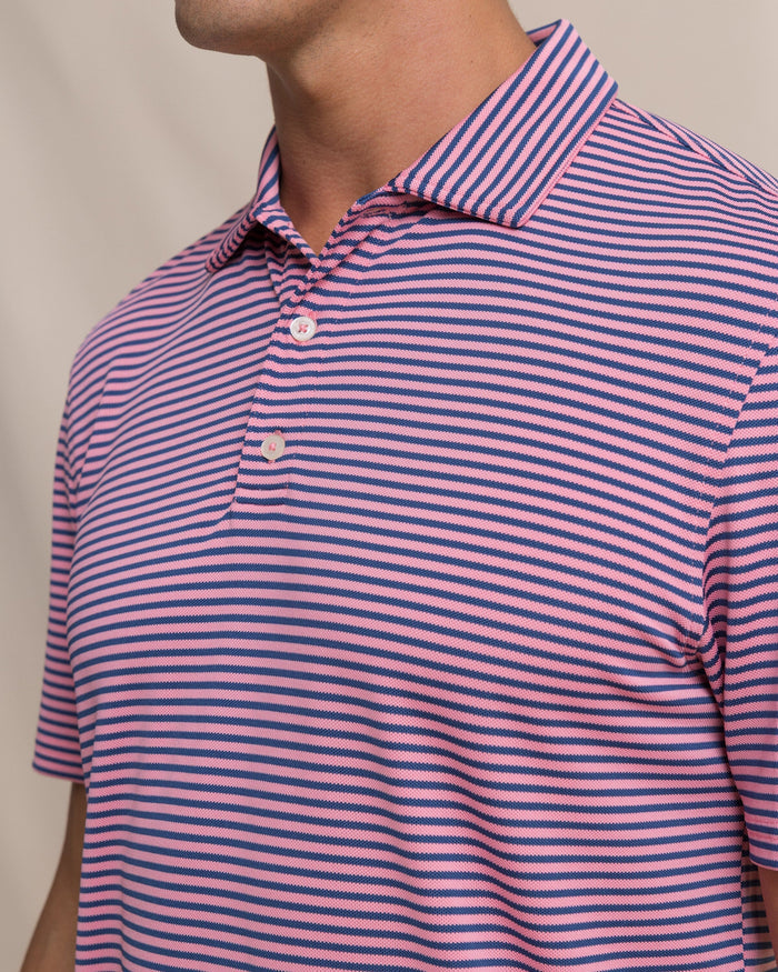 Coastal Breeze® Oceanfront Stripe Pique Performance Polo