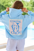 Coastal Catch Light Blue Graphic Hoodie