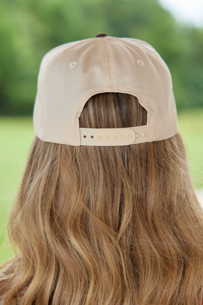 Coffee Club Natural/Brown Embroidered Trucker Hat