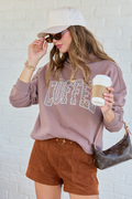 Coffee Leopard Print Mocha Graphic Hoodie