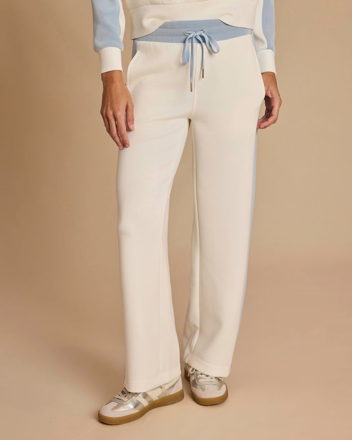 The front view of the Southern Tide Colorblock Lounge Pant by Southern Tide - Star White