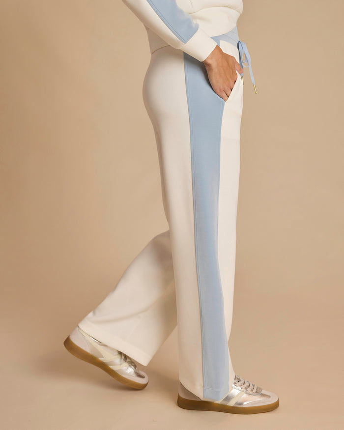 The side view of the Southern Tide Colorblock Lounge Pant by Southern Tide - Star White