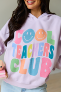 Cool Teachers Club Purple Graphic Hoodie