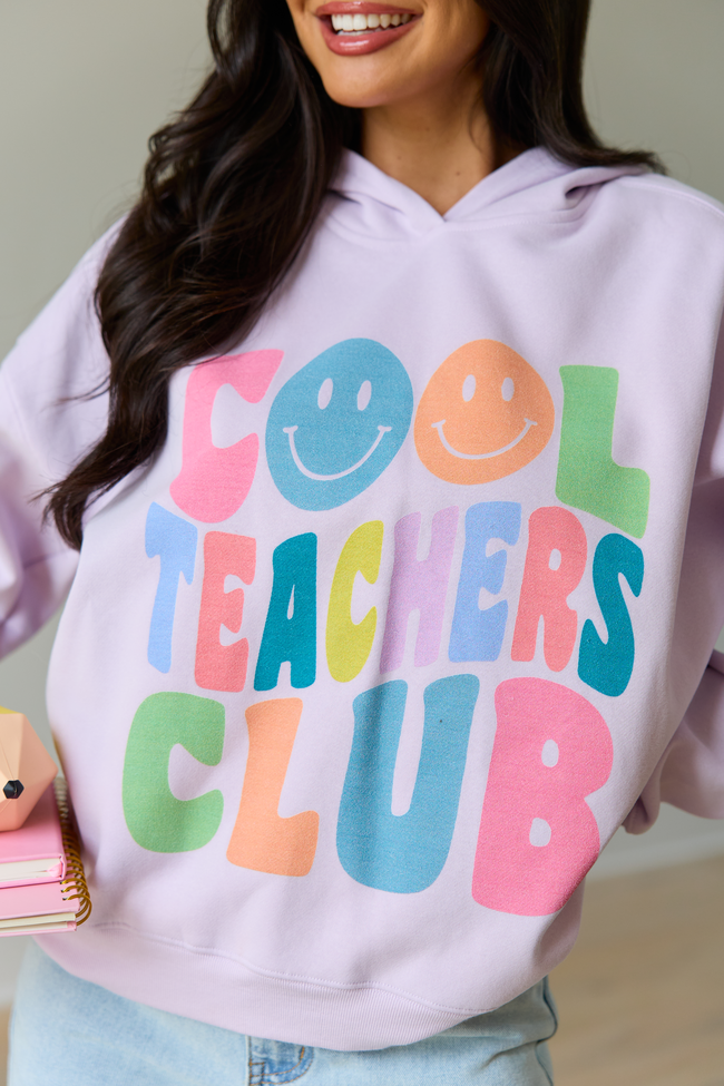 Cool Teachers Club Purple Graphic Hoodie