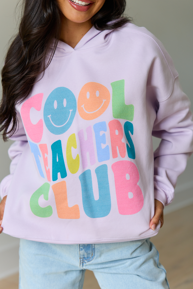 Cool Teachers Club Purple Graphic Hoodie