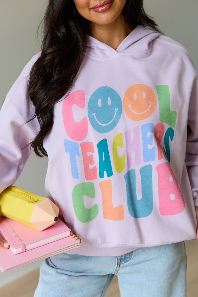 Cool Teachers Club Purple Graphic Hoodie