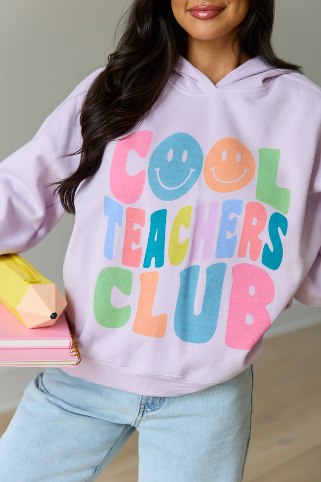 Cool Teachers Club Purple Graphic Hoodie