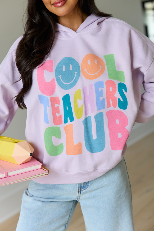 Cool Teachers Club Purple Graphic Hoodie