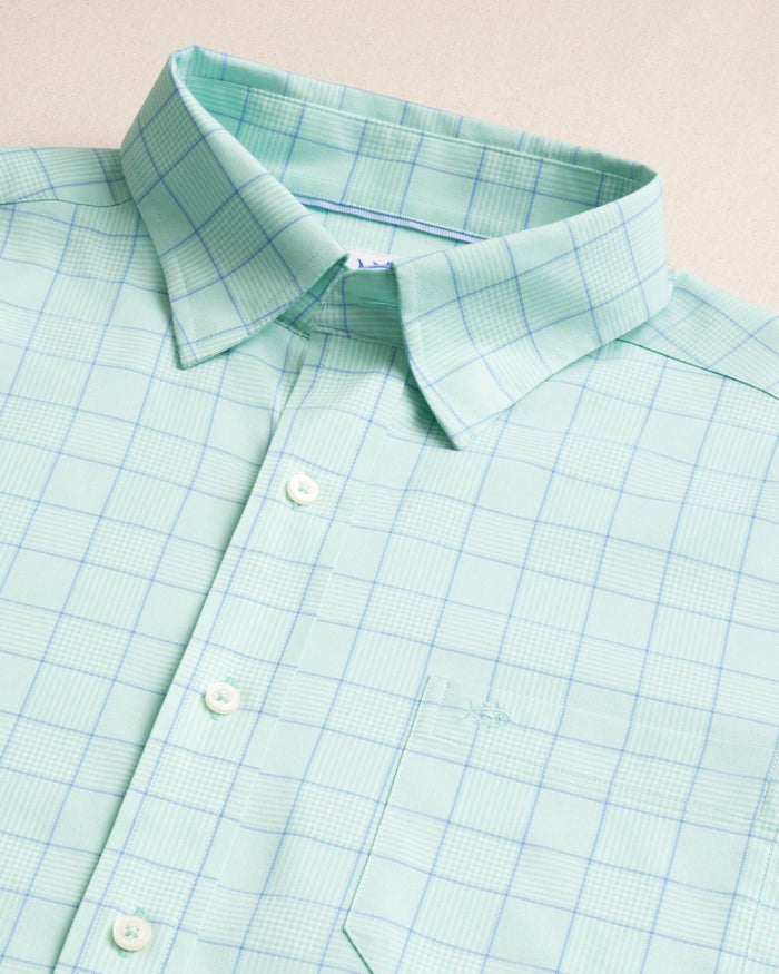 The detail view of the Southern Tide Coral Springs Plaid Charleston Sport Shirt by Southern Tide - Gulf Shores