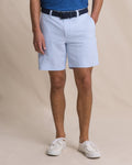 The front view of the Southern Tide Seersucker 8" Coastal Breeze® Performance Short by Southern Tide - Ocean Channel