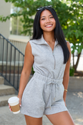 Core Ease Scuba Romper Grey