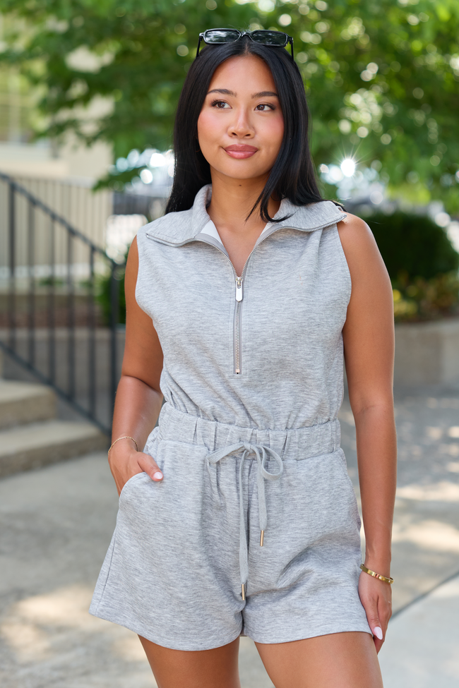 Core Ease Scuba Romper Grey