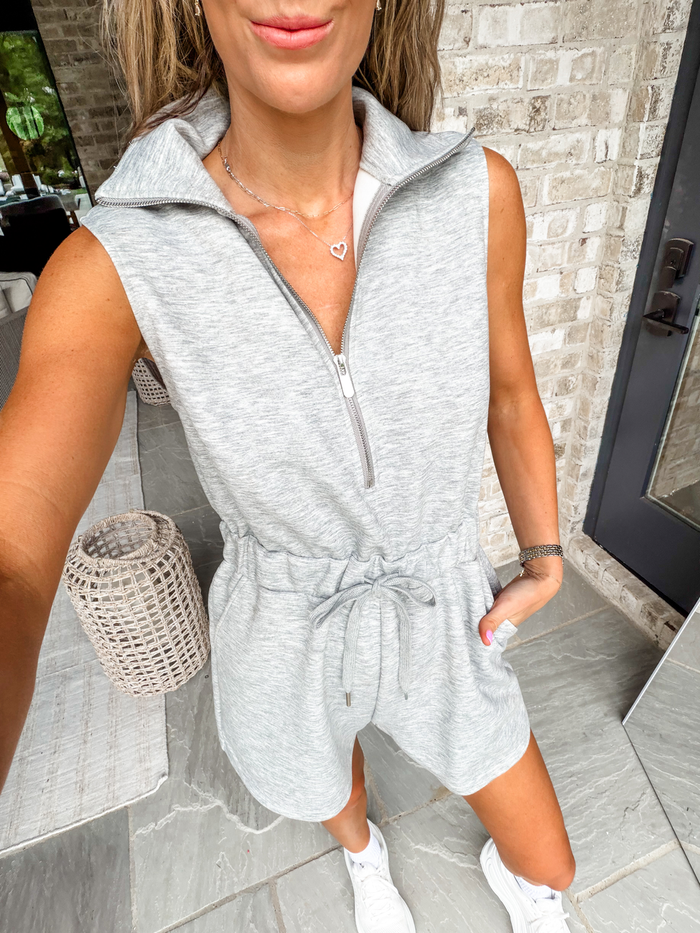 Core Ease Scuba Romper Grey