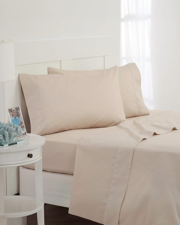 The Cotton Twill Sheet Set by Southern Tide - Oatmeal