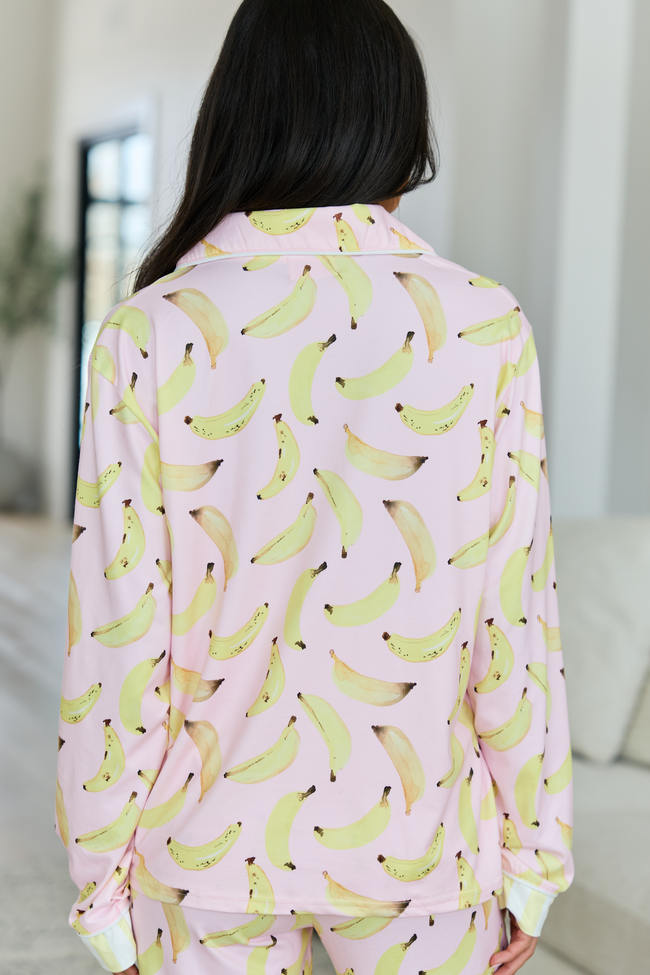 Cozy Crush Long Sleeve Pajama Top - Banana Bliss FINAL SALE