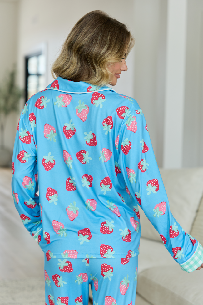 Cozy Crush Long Sleeve Pajama Top - Berry Bliss FINAL SALE