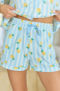 Cozy Crush Pajama Shorts - Lemon Stripe