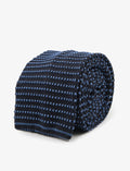Cravatta uomo seta blu con righine orizzontali - Gallo 1927 - Official Online Shop
