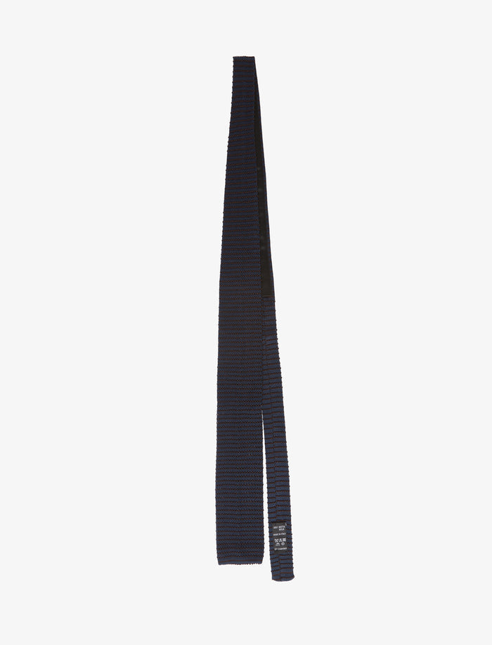 Cravatta uomo seta blu con righine orizzontali - Gallo 1927 - Official Online Shop