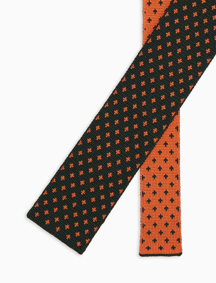 Cravatta uomo seta verde fantasia giglio - Gallo 1927 - Official Online Shop