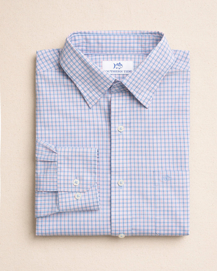 The front view of the Southern Tide Crescent Beach Charleston Sport Shirt by Southern Tide - Ocean Channel