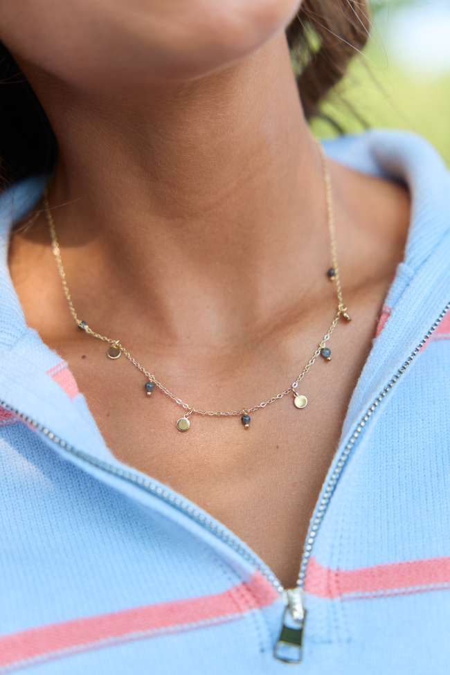 Dainty Charm Stone Necklace