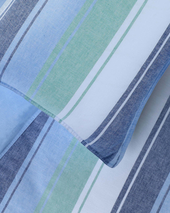 The detail view of the Southern Tide Darien Comforter Set by Southern Tide - Blue
