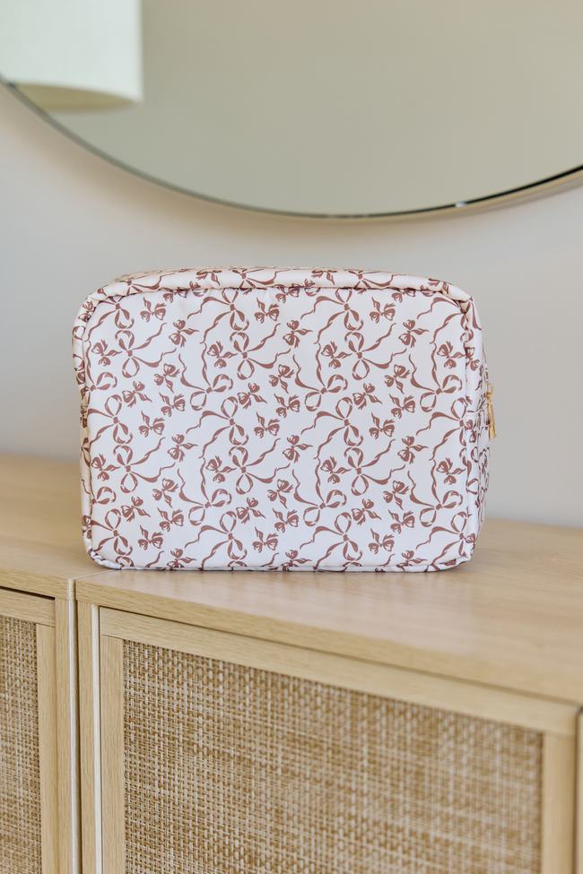 Darling Lavender Bow 4 Piece Cosmetic Bags Set