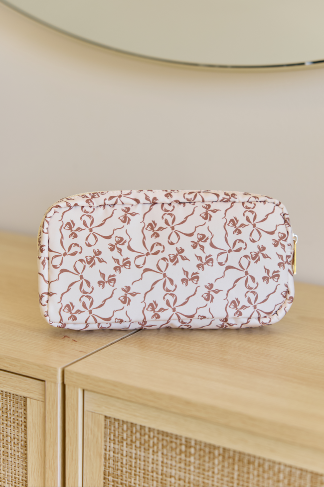Darling Lavender Bow 4 Piece Cosmetic Bags Set