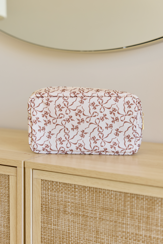 Darling Lavender Bow 4 Piece Cosmetic Bags Set