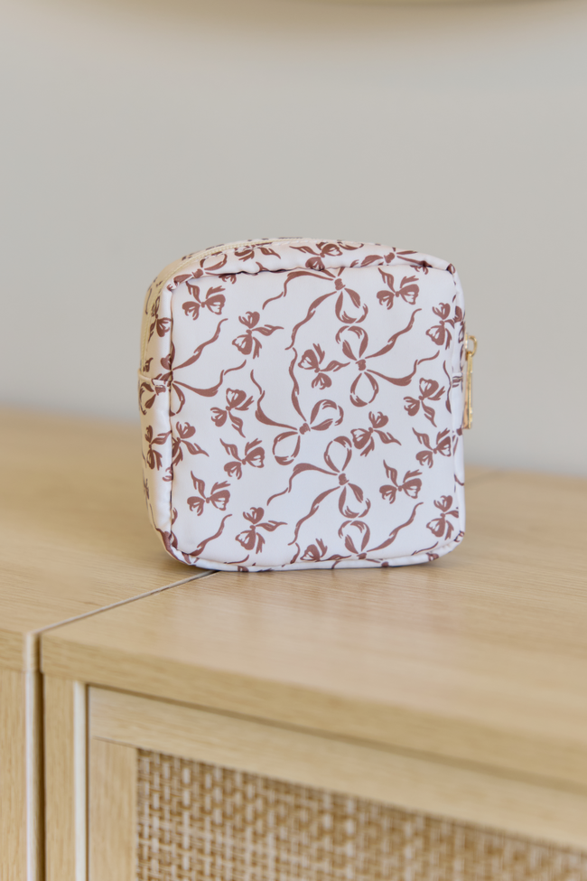 Darling Lavender Bow 4 Piece Cosmetic Bags Set