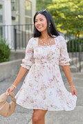 Daydream Darling Ivory Multi Mini Dress