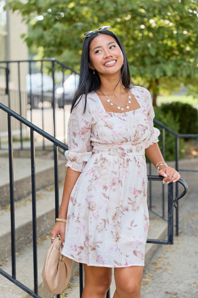 Daydream Darling Ivory Multi Mini Dress