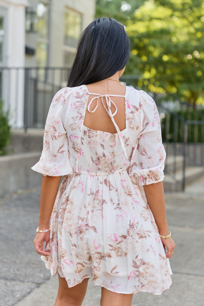 Daydream Darling Ivory Multi Mini Dress