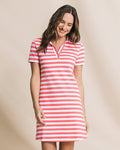 The front view of the Southern Tide Demi Interlock Dress by Southern Tide - Island Pink