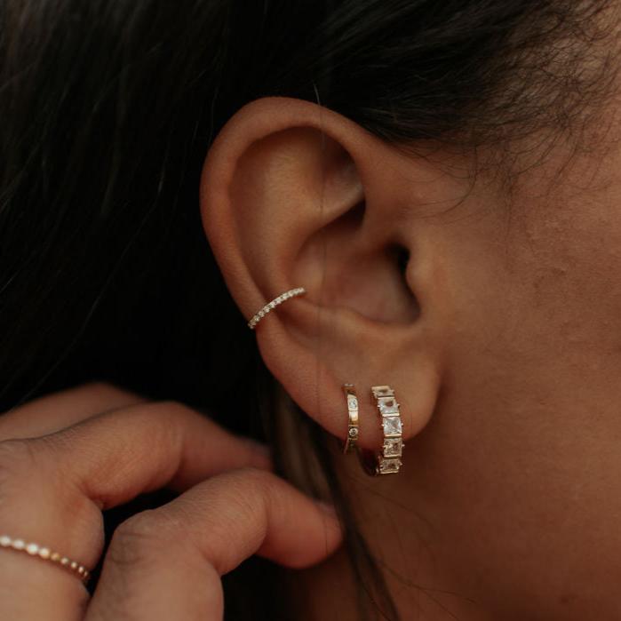 Diana Diamond Hoop Earrings