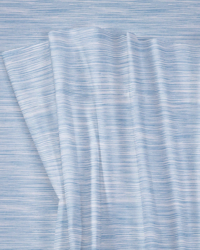The detail view of the Southern Tide Distressed Stripe Sheet Set by Southern Tide - Blue