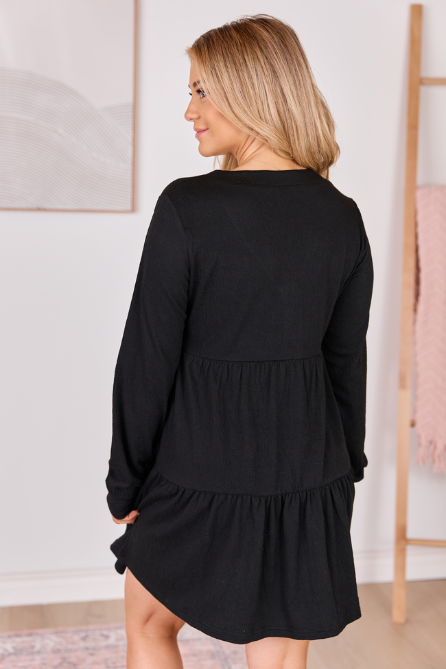 Donelle Black Tiered Dress FINAL SALE