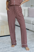 Dream On Brown Polka Dot Pajama Pants