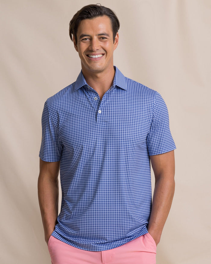 Driver Dunes Edge Plaid Polo